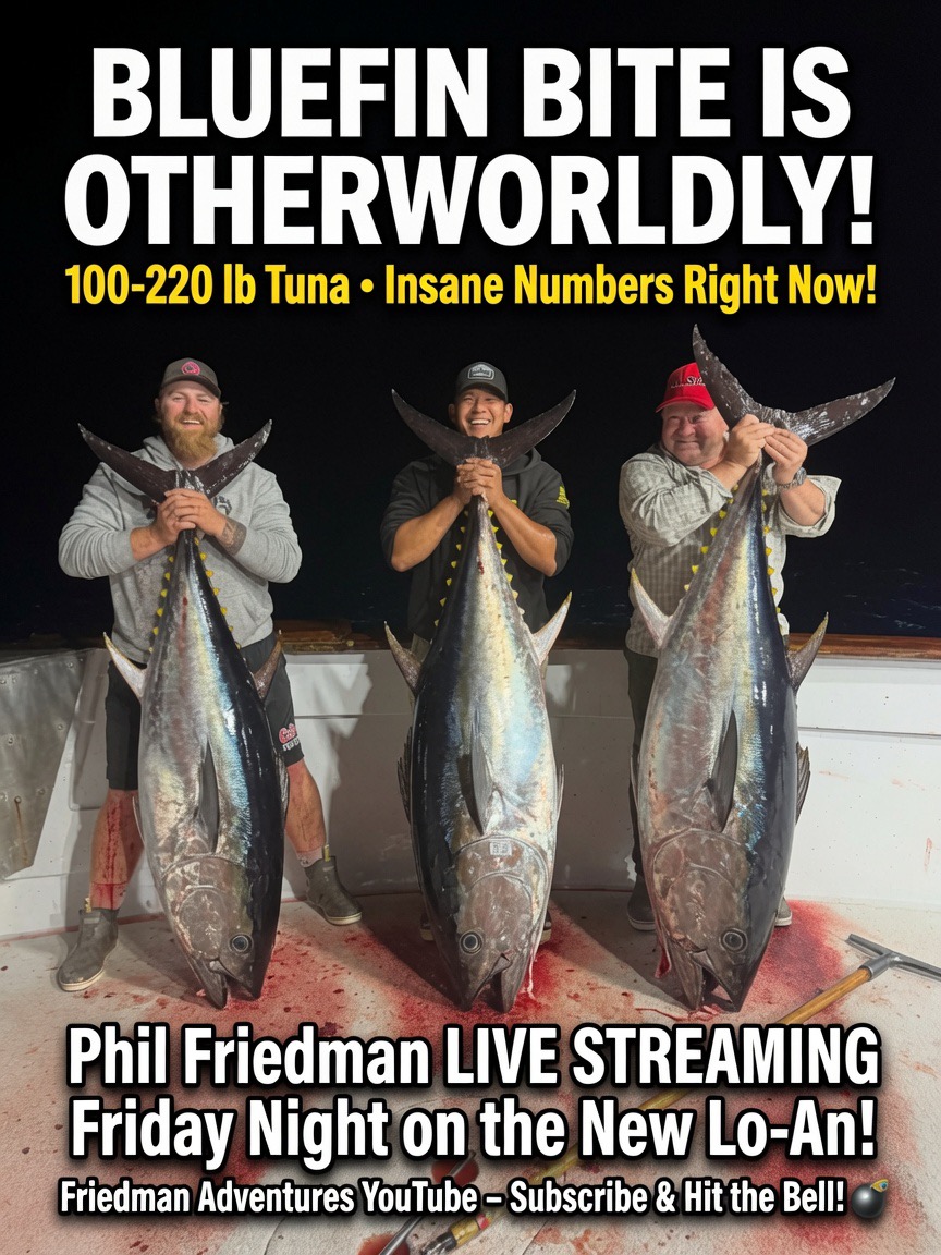 Bluefin Tuna Fishing Out of San Diego is Otherworldly Right Now – 60 Years of Fishing and I’ve Never Seen Anything Like It