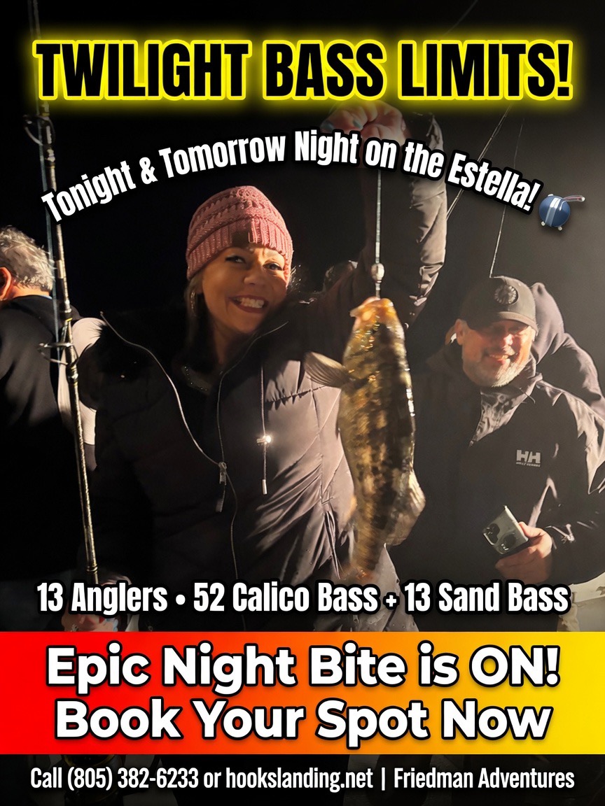Cover photo for βTwilight Bass Limits on the Estella! π£ Night Bite is ON β Tonight & Tomorrow Night!β