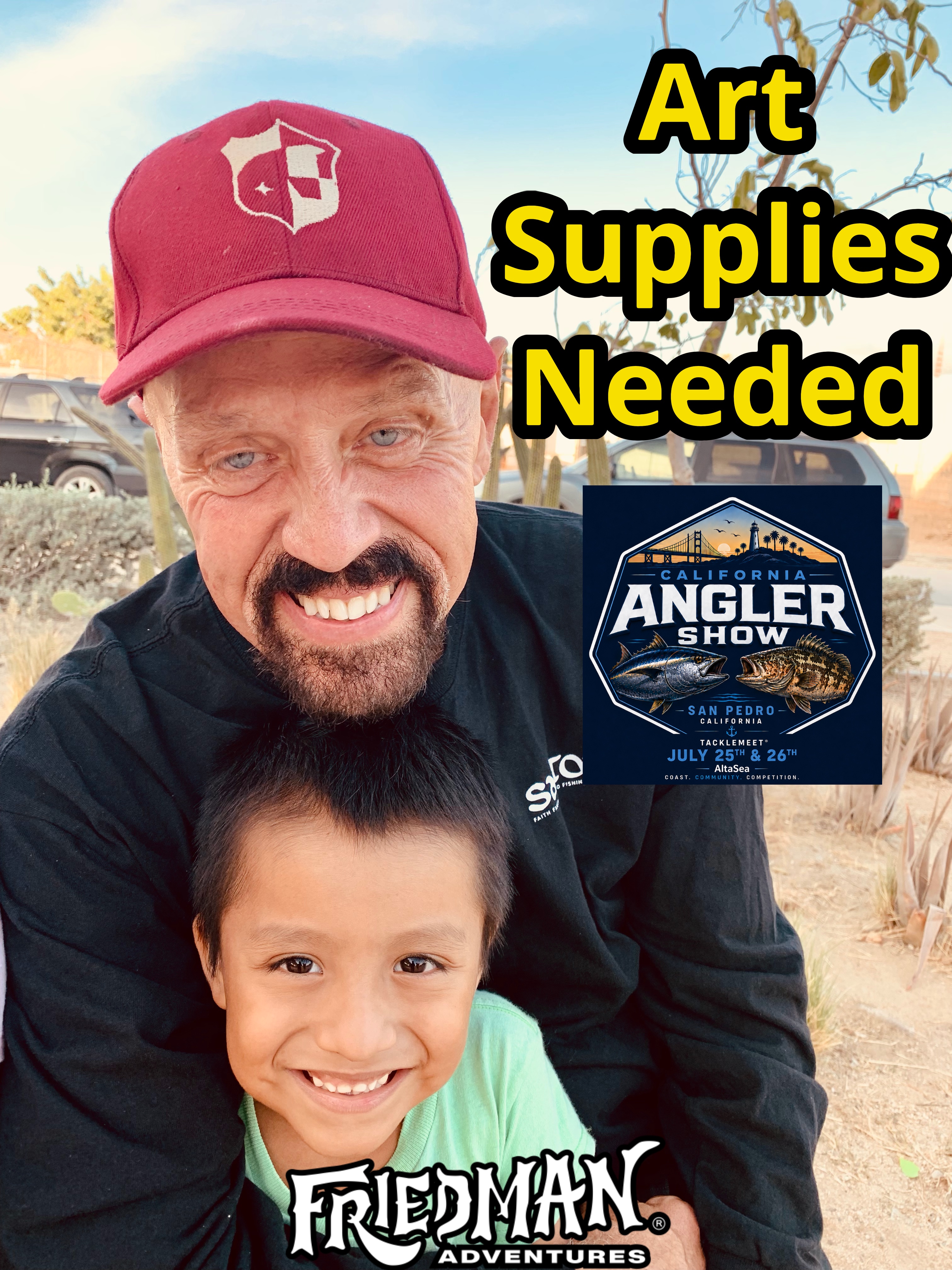 π£ Help us collect art supplies for kids in Mexico at the California Angler Show this weekend!