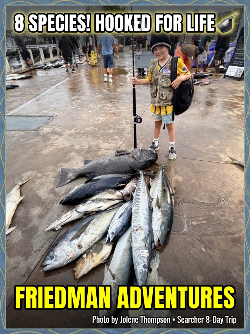 Young Angler Catches 8 Species on Searcher 8-Day Trip! π£π₯ Hooked for Life