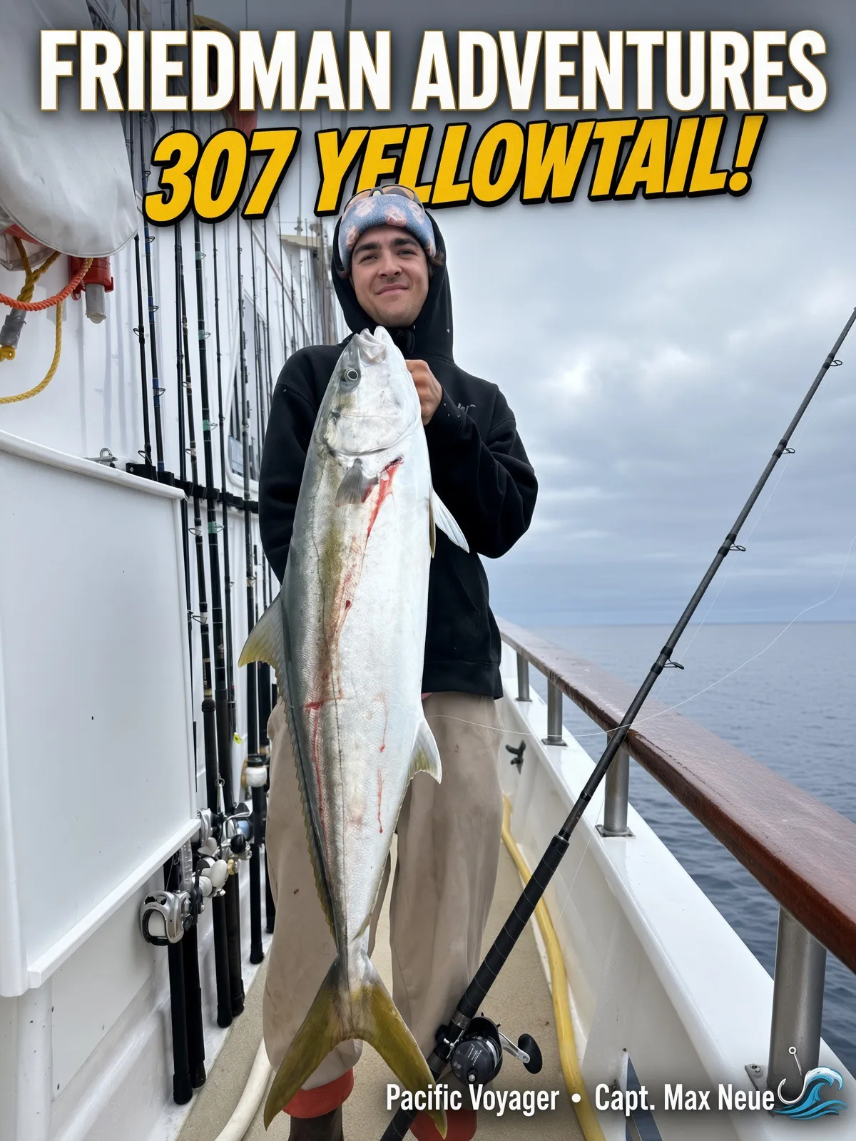 Pacific Voyager Strikes Yellowtail GOLD! 307 for 19 Anglers 🎣🔥 Capt. Max Neue
