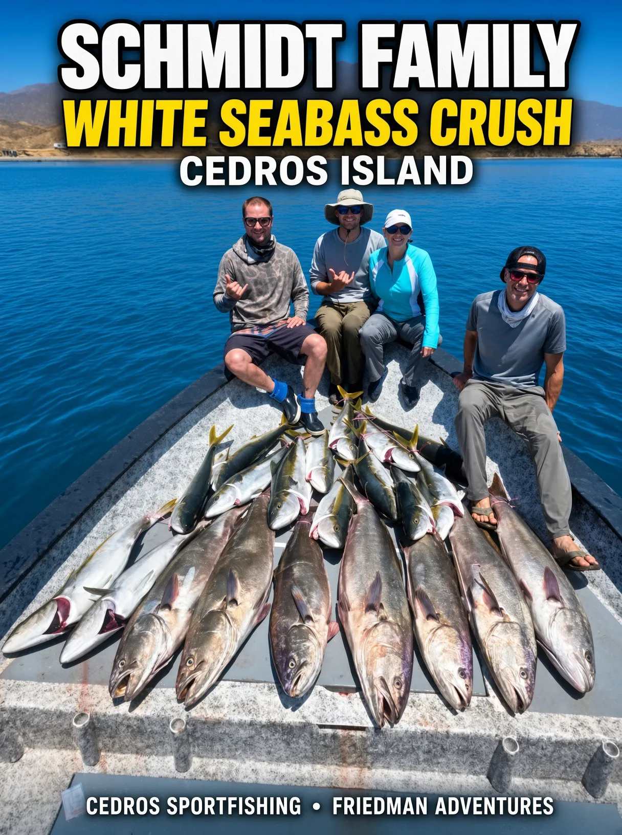 Schmidt Family & Anglers Crush White Seabass at Cedros Island – Incredible Bite Continues