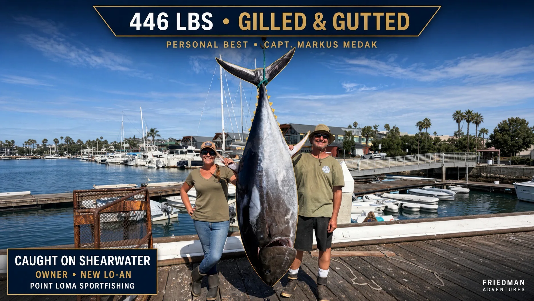 446 Pounds Gilled & Gutted: Capt. Markus Medak’s Personal-Best Bluefin Aboard the Shearwater