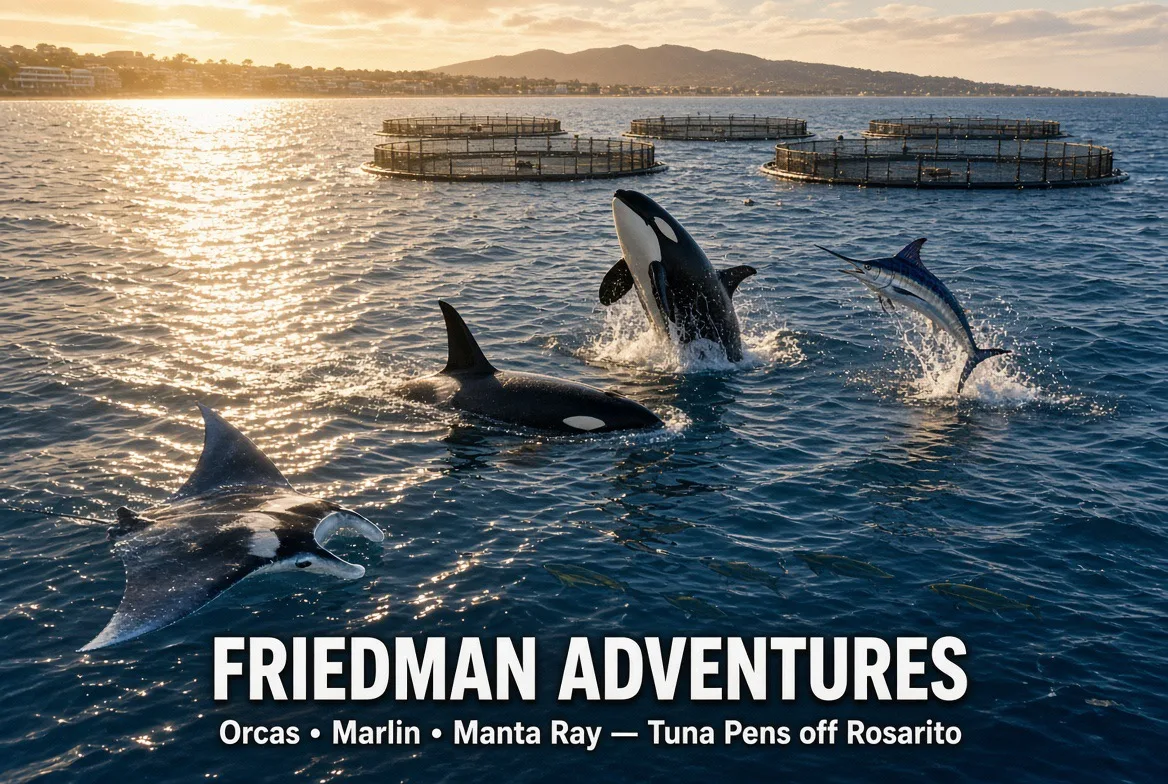 Orcas, Marlin & a Manta Ray at the Tuna Pens: El Niño’s Rare Visitors Off Rosarito
