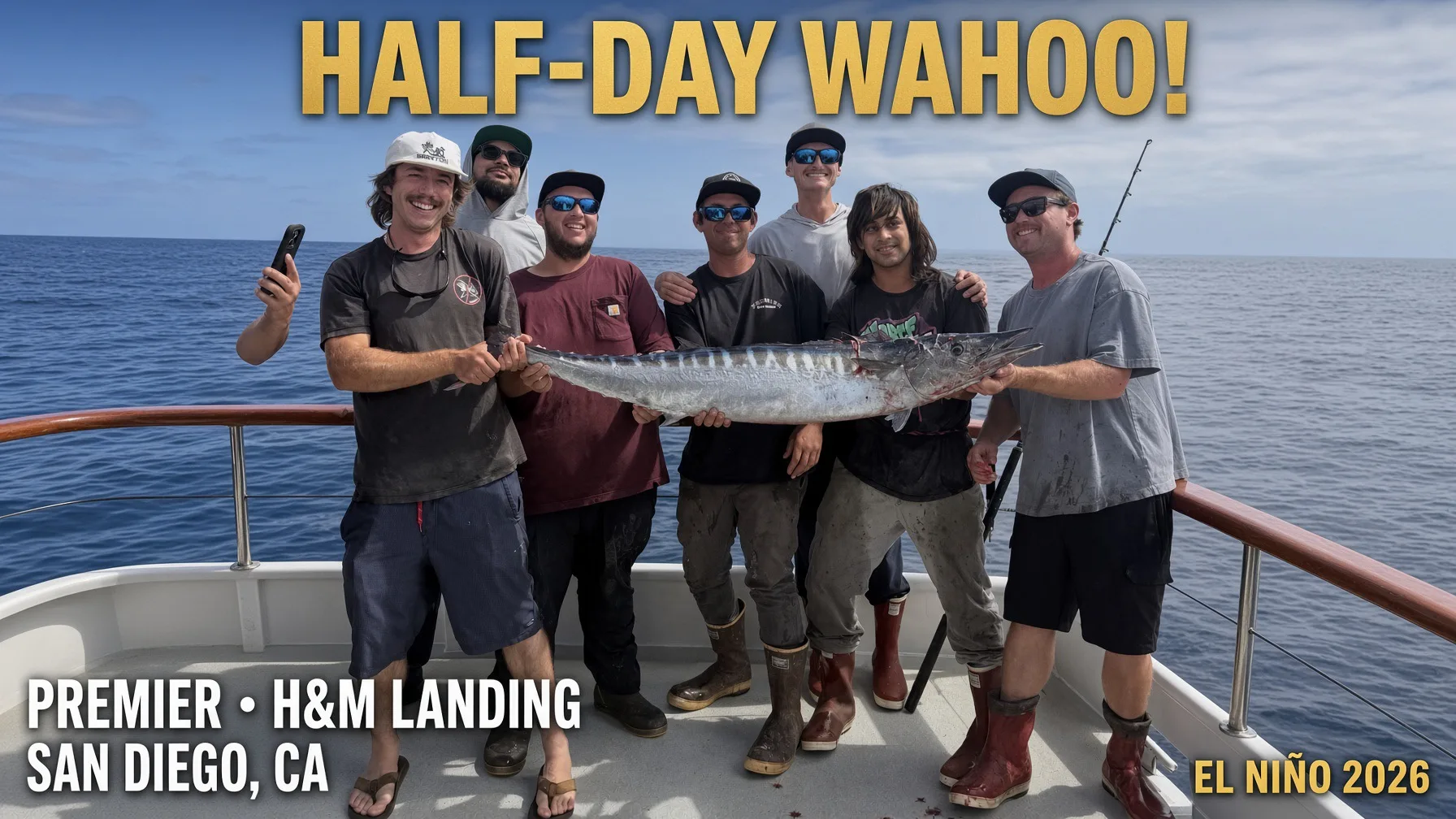 Premier Half-Day Wahoo at H&M Landing! El Niño 2026 Goes Local 🎣🔥