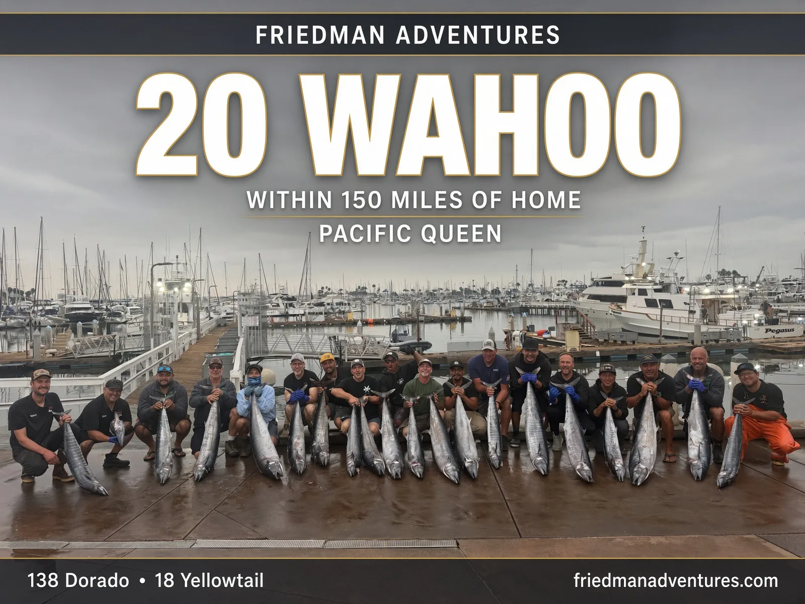 20 Wahoo Within 150 Miles of Home! Pacific Queen Goes Off 🎣🔥