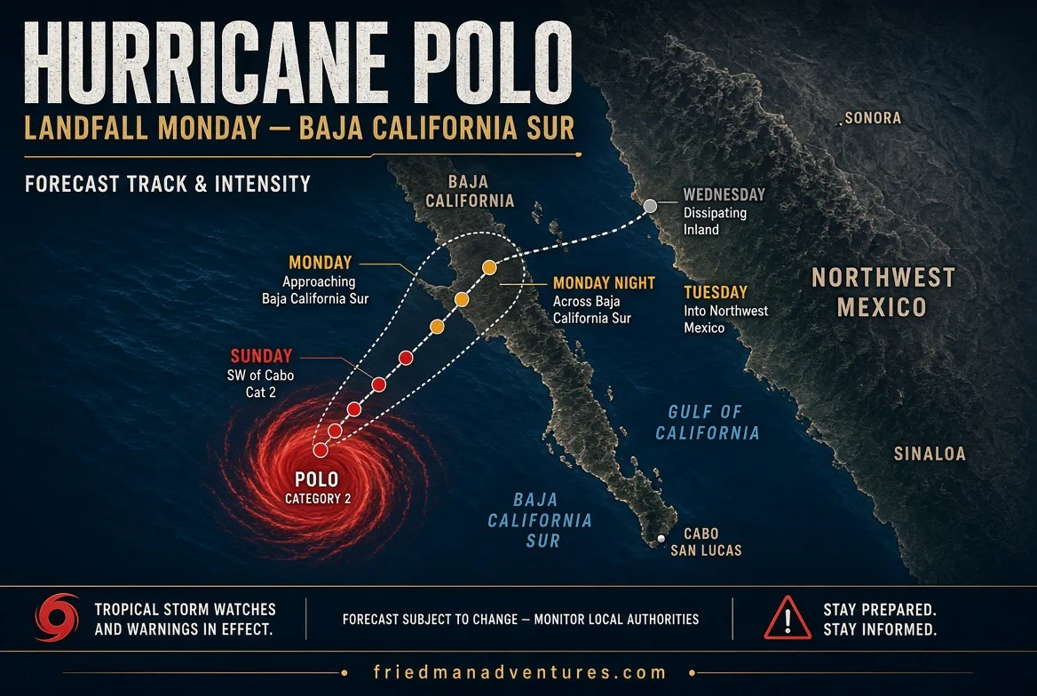 Hurricane Polo Aims at Baja Monday — What It Means for SoCal 🌀