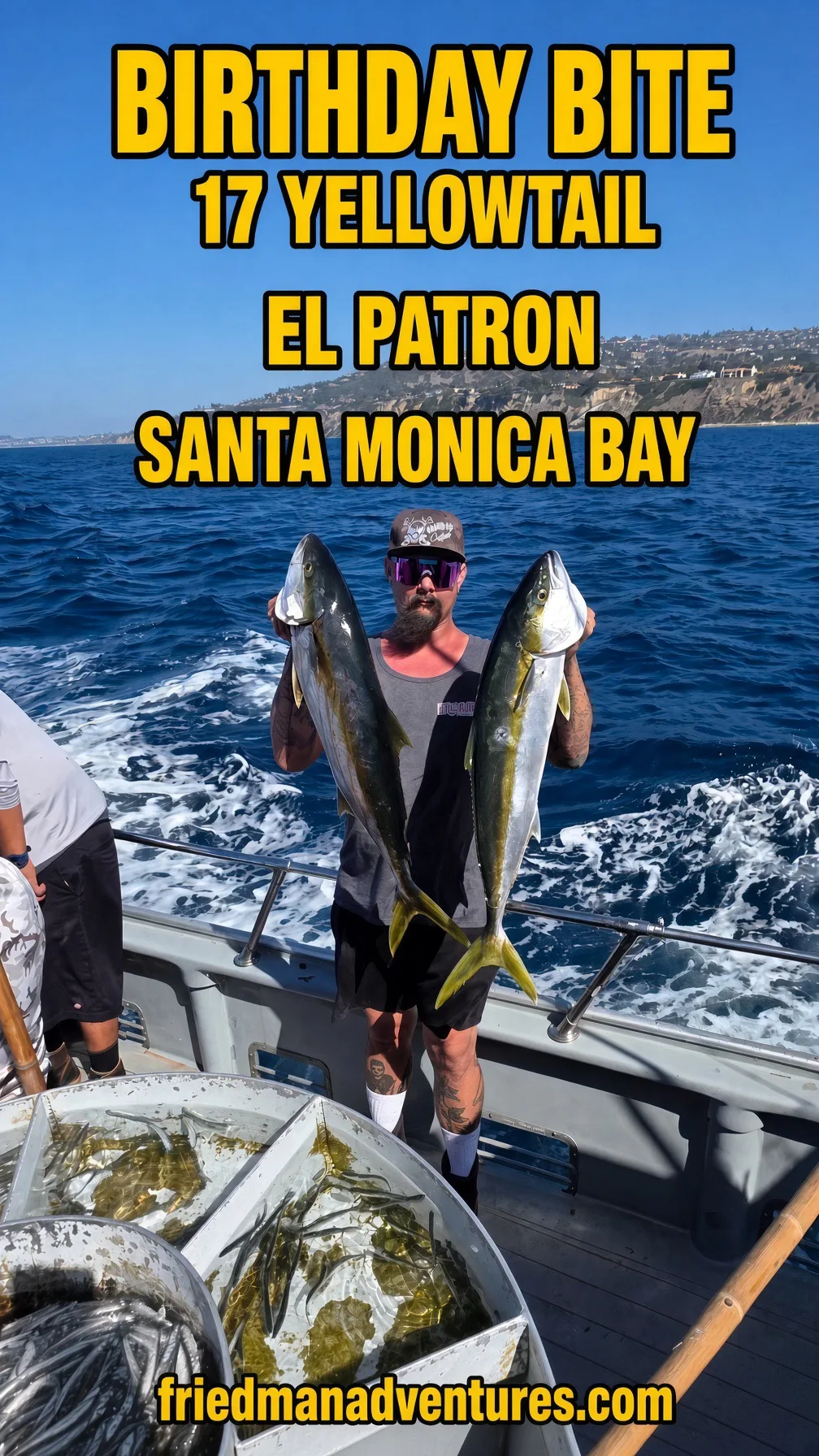 Anthony from Mad Dog Custom Rods wanted to celebrate his birthday the right way. He jumped on El Patrón with Capt. Phil Ornelas and headed for the Santa Monica Bay.