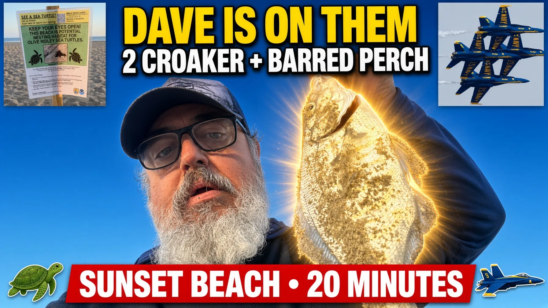 Dave Is On Them! 2 Yellowfin Croaker & a Barred Perch in 20 Minutes 🎣