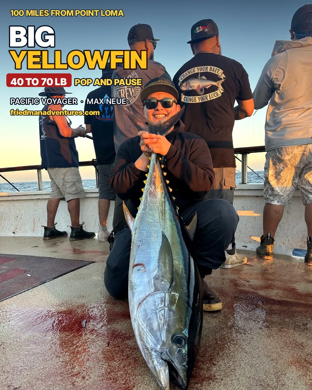 Big Yellowfin to 70 Pounds | Pacific Voyager 100 Miles Off Point Loma π£π₯
