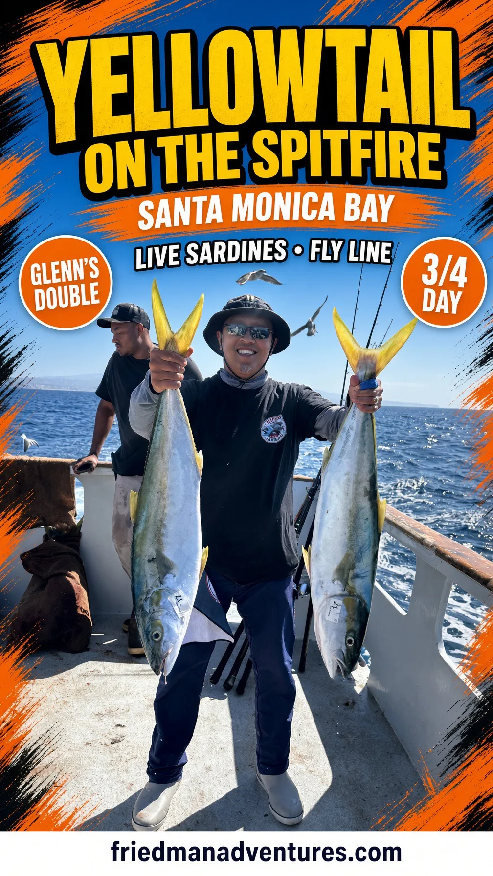 Yellowtail on the Spitfire | Santa Monica Bay Sardine Bite π£π₯