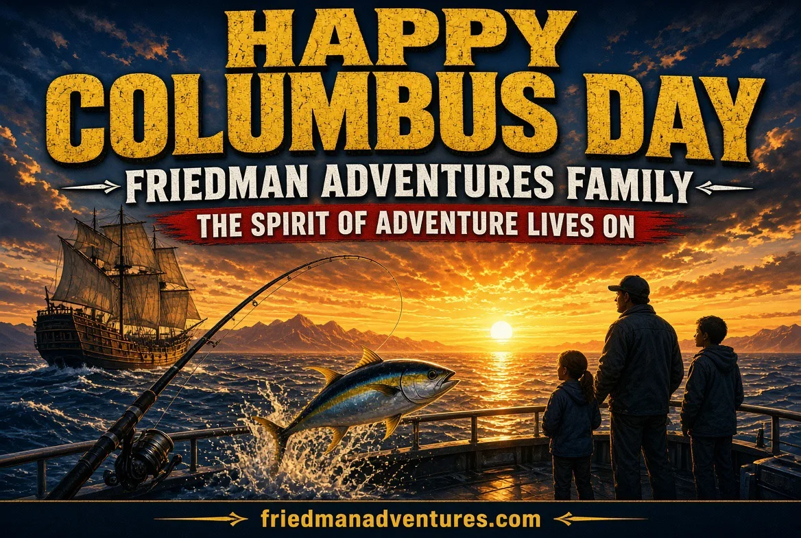 Happy Columbus Day, Friedman Adventures Family! The Spirit of Adventure Lives On 🏴☠️⚓