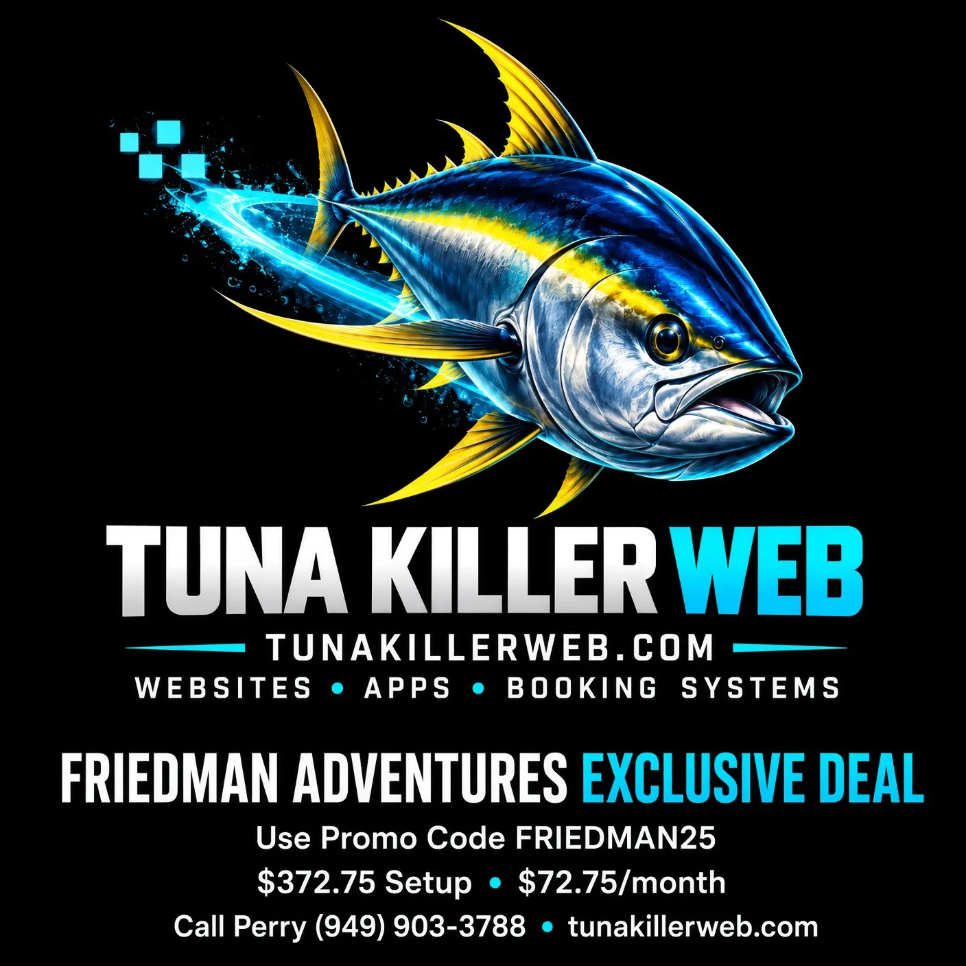 Friedman Adventures Website Is a True Work of Art — All Thanks to Perry Brunette of Tuna Killer Web!